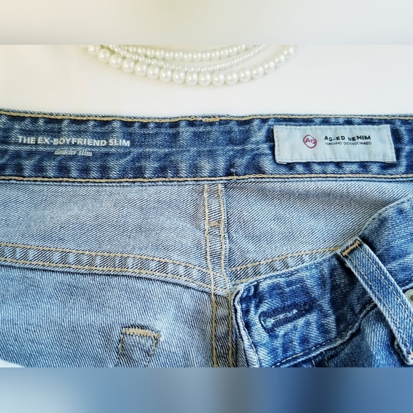 Adriano Goldschmied The Ex-Boyfriend Slim Slouchy Slim Distressed Jeans - Picture 7 of 14